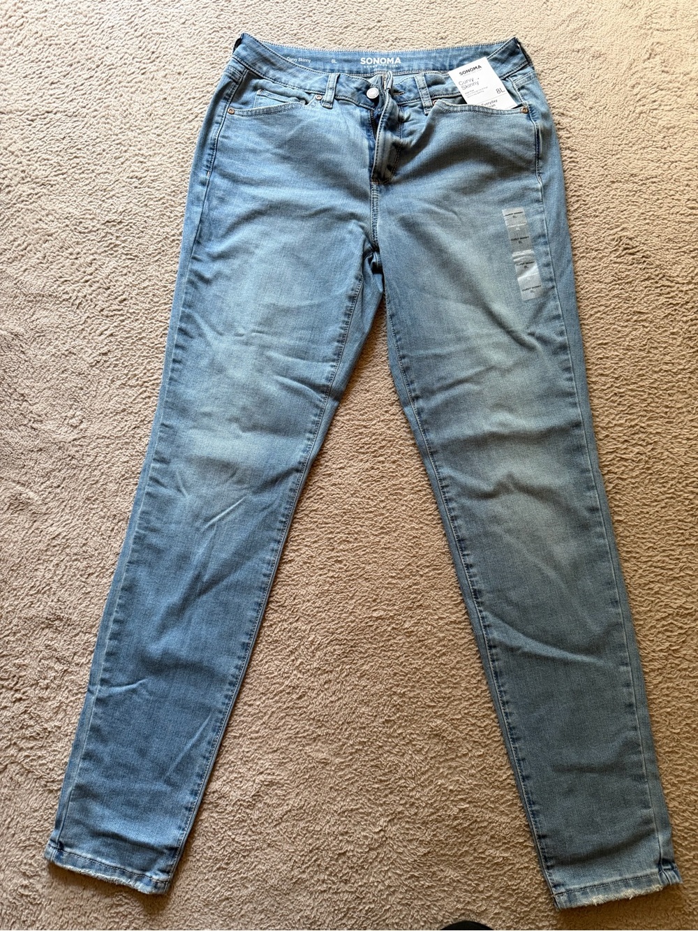 SONOMA Light Wash Curvy Skinny Jeans in Blue
